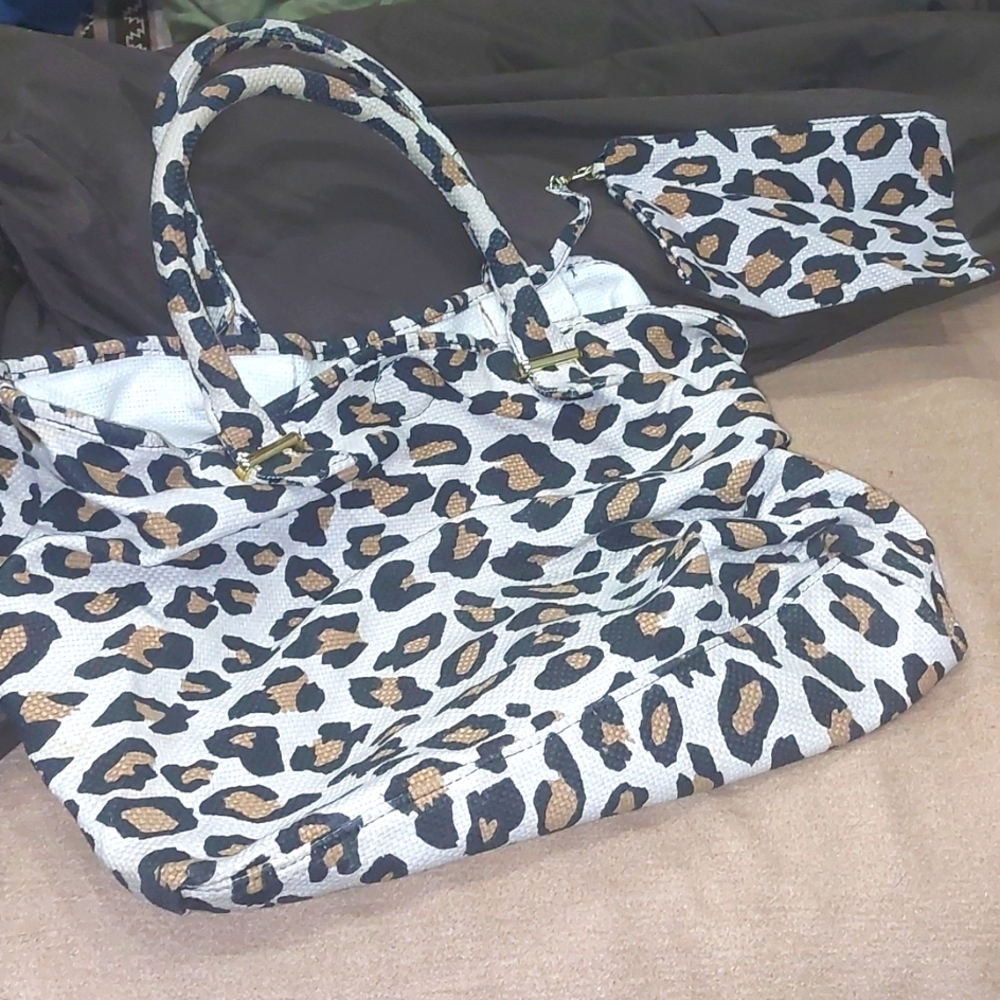 H&M leopard print bag
